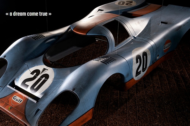 Гоночный Porsche 917 можно заказать как украшение для дома