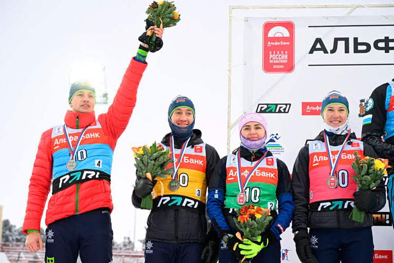 Команда Беларуси заняла второе место на этапе Кубка России по биатлону