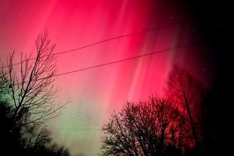 Красочное северное сияние появилось в небе над Беларусью – фотофакт