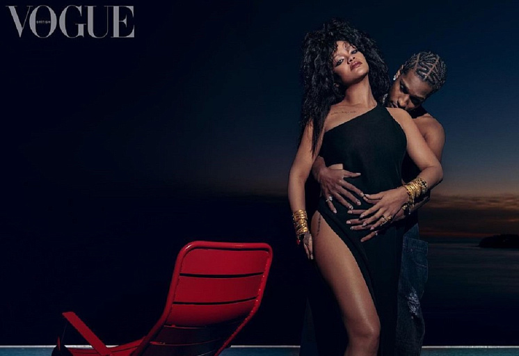 Рианна вместе с сыном и A$AP Rocky появились на обложке Vogue