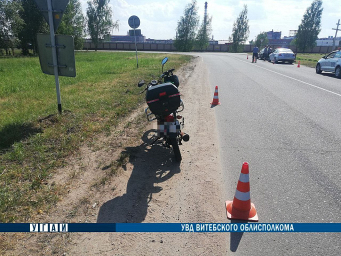 В Новополоцке в результате ДТП пострадал мотоциклист