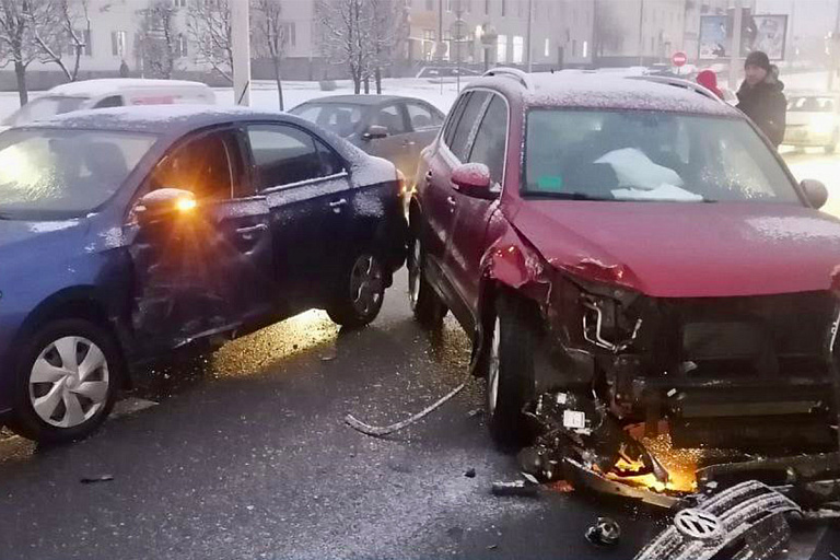 Массовая авария произошла на Партизанском проспекте в Минске