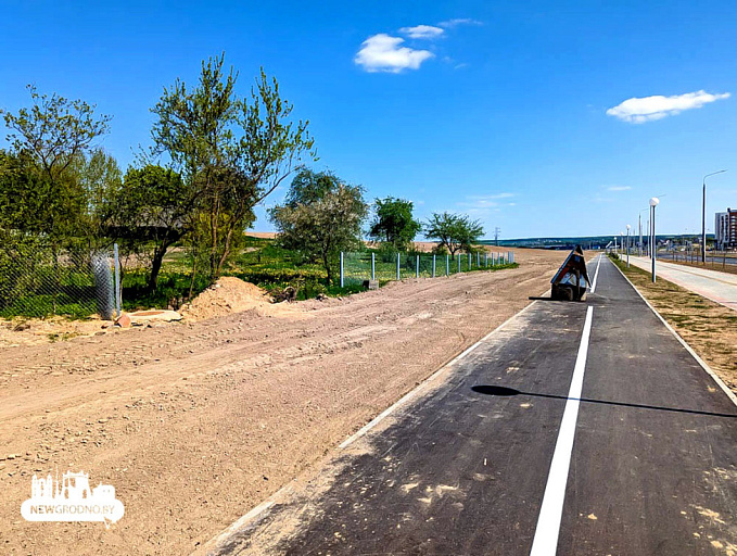 На новой велодорожке в Гродно заметили необычное препятствие